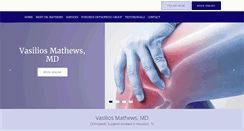 Desktop Screenshot of mathewsorthopedics.com